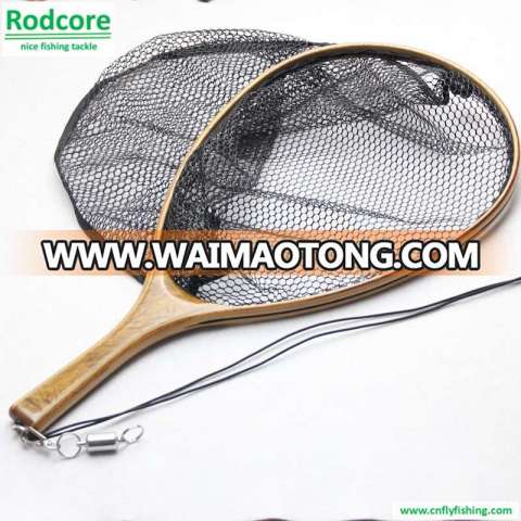 Ln03 Fly Fishing Burled Wood Landing Net