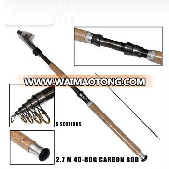 Wholesale 2.7m high carbon fiber fishing rod made in china